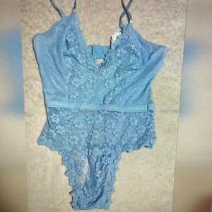 Light Blue Lace Bodysuit